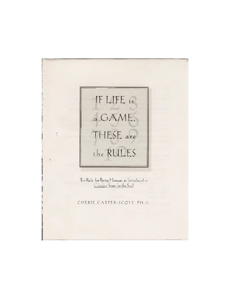 کتاب اگر زندگی یک بازی است، این ها قوانین آن هستند (If Life Is a Game, These Are the Rules) نسخه انگلیسی PDF | شری کارتر اسکات