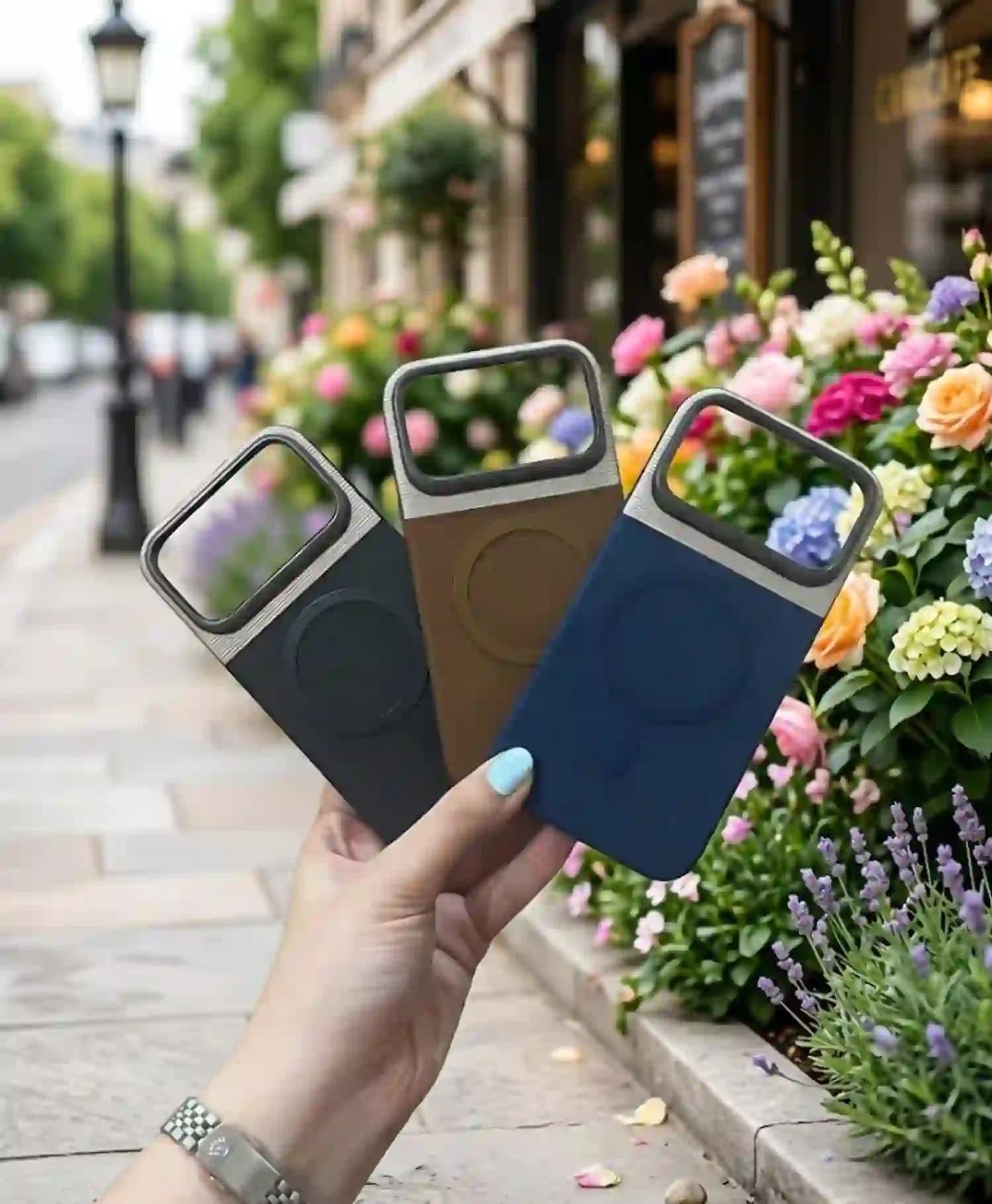قاب چرمی مگ سیف دار Stylish گوشی موبایل Iphone 17 Pro Max — تصویر ۳