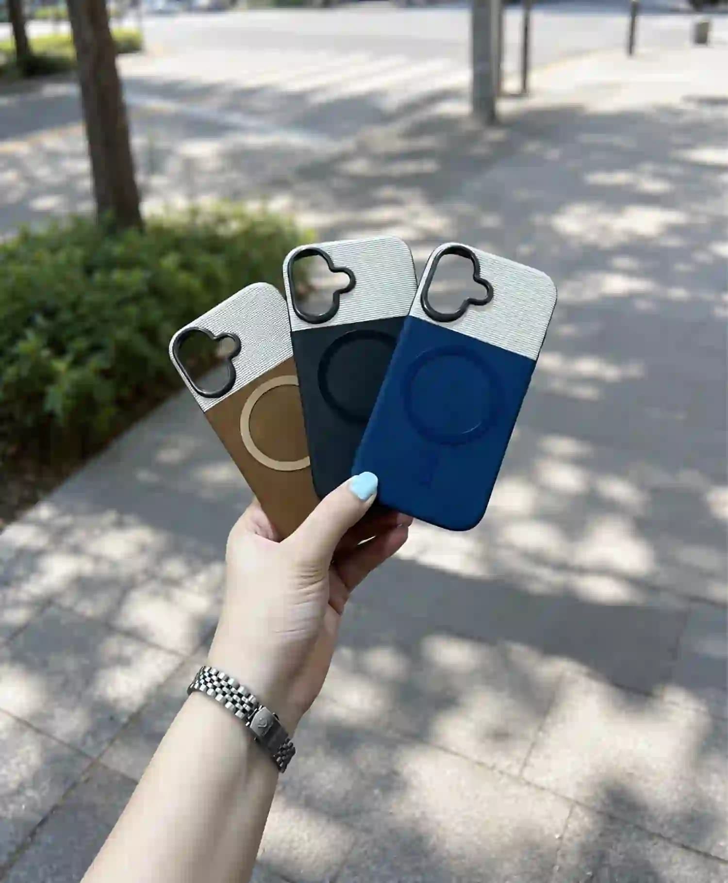قاب چرمی مگ سیف دار Stylish گوشی موبایل Iphone 17 — تصویر ۴