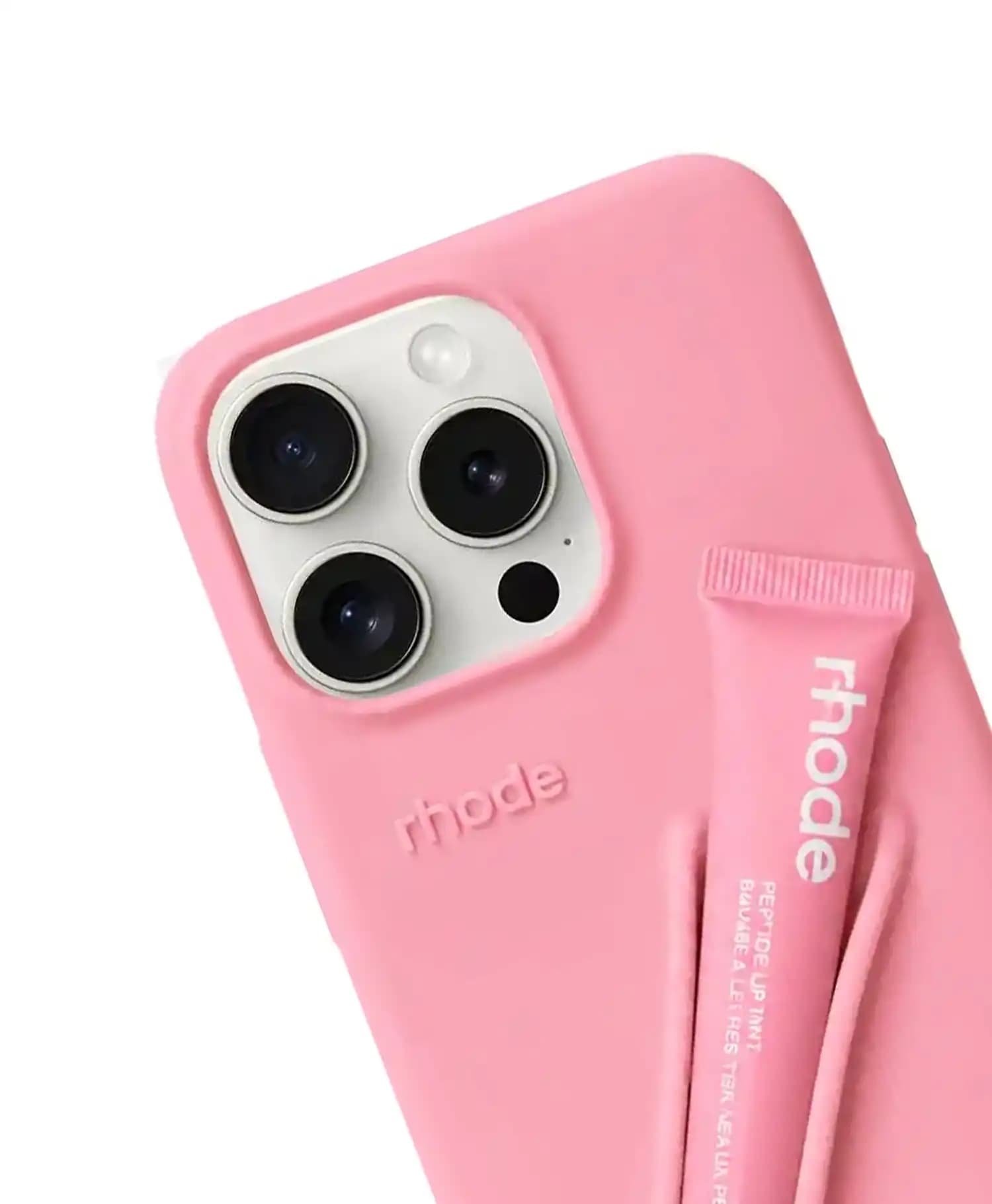 قاب سیلیکونی با تینت لب rhode گوشی موبایل Iphone 15 Pro Max — تصویر ۲