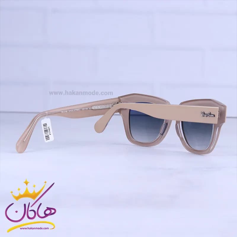 عینک آفتابی ری بن زنانه فریم ویفرر کرمی RB 2186/1 — تصویر ۴