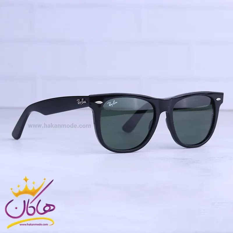 عینک آفتابی ری بن زنانه مشکی شیشه سبز RB 2140-54/1 — تصویر ۴