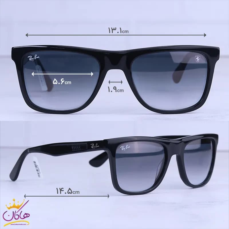 عینک آفتابی ری بن فراری زنانه فریم مشکی RB 4413 M/1 — تصویر ۲