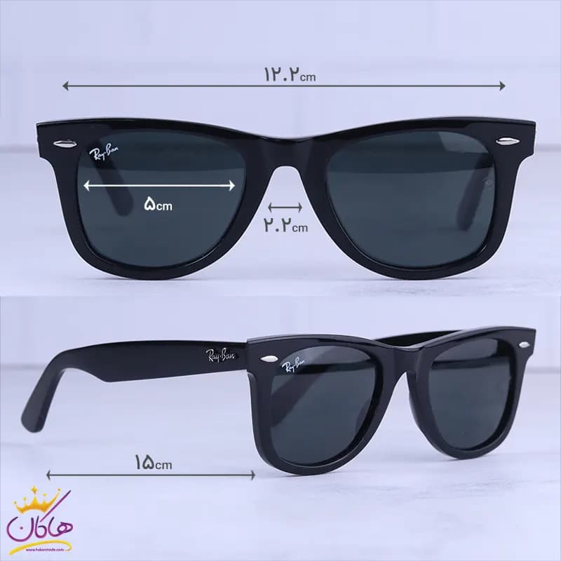 عینک آفتابی ری بن زنانه فریم ویفرر مشکی RB 2140-50/2 — تصویر ۲