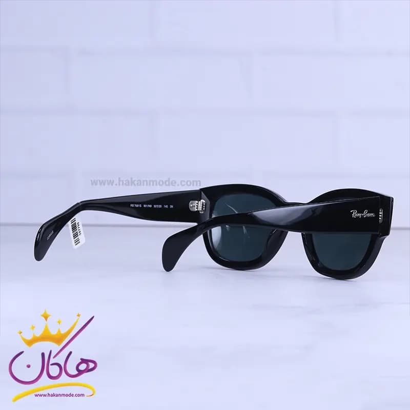 عینک آفتابی ری بن زنانه فریم ویفرر مشکی RB 7681/1 — تصویر ۳