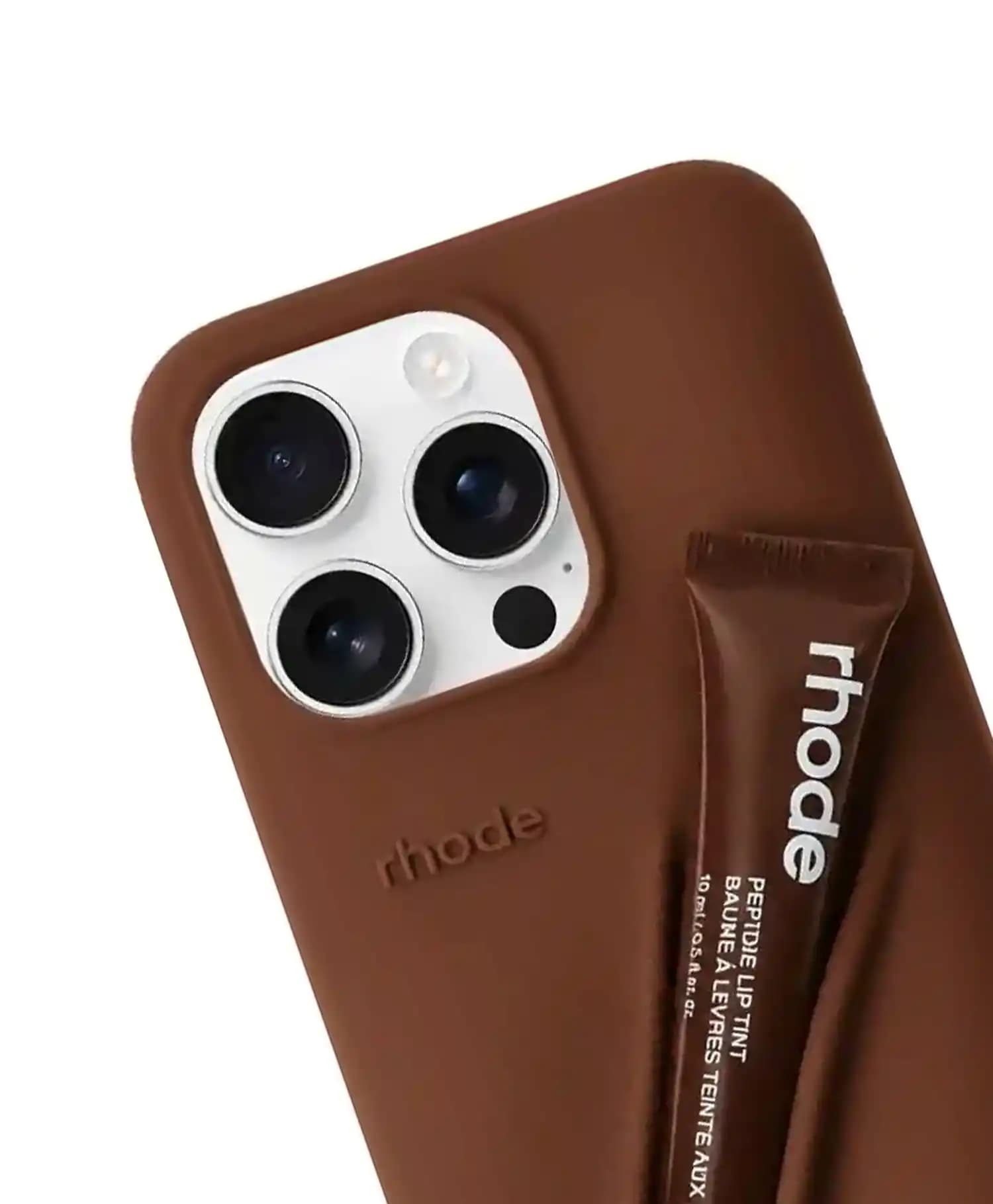 قاب سیلیکونی با تینت لب rhode گوشی موبایل Iphone 16 Pro — تصویر ۲