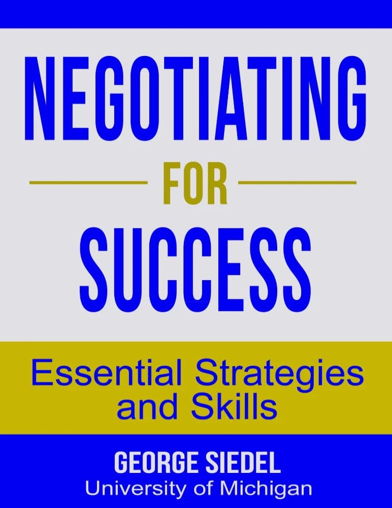 کتاب مذاکره برای موفقیت (Negotiating for Success) نسخه انگلیسی PDF | جورج سی. آیزنبرگ