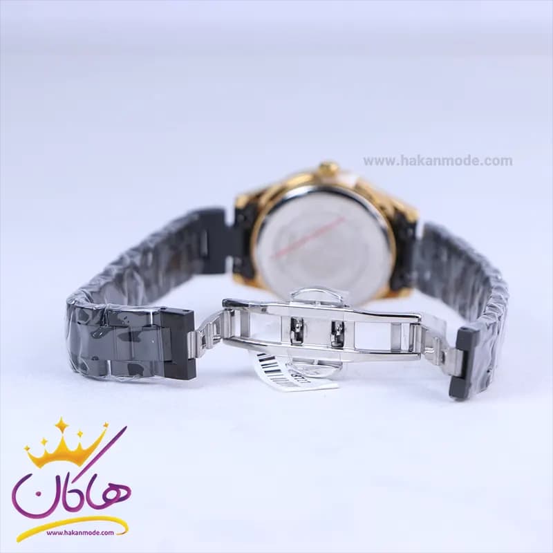 ساعت مچی سیکو زنانه فلزی مشکی قاب نگین دار GN 059/19 — تصویر ۲