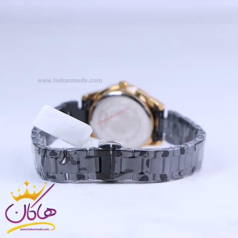 ساعت مچی سیکو زنانه فلزی مشکی قاب نگین دار GN 059/19 — تصویر ۳