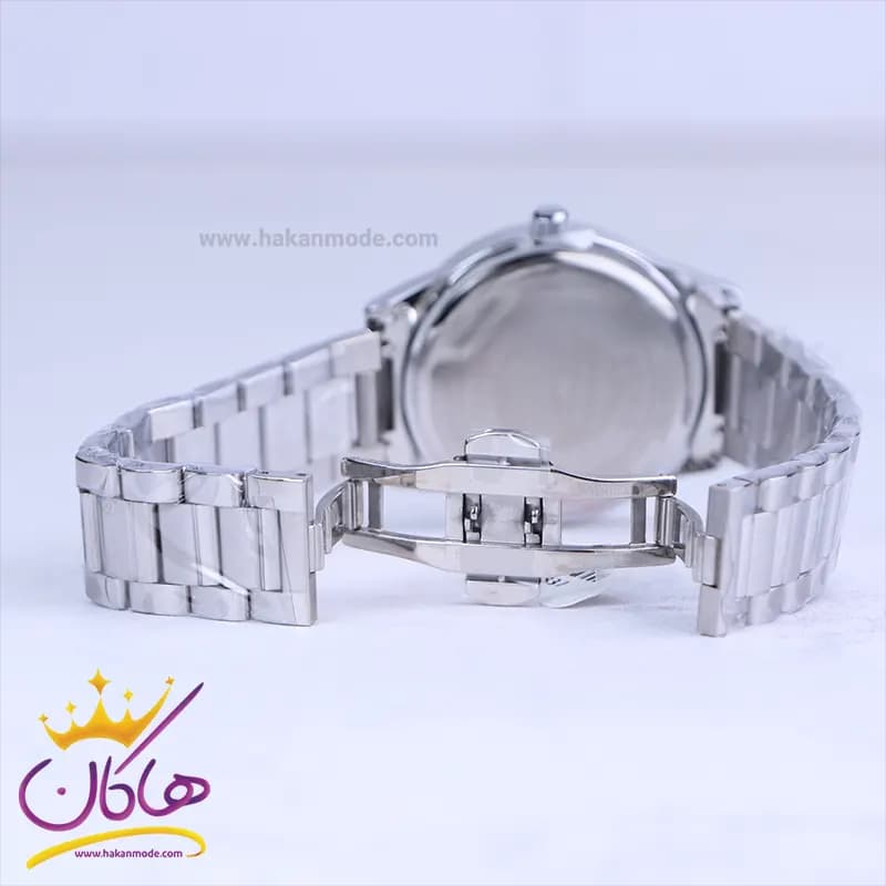 ساعت مچی سیکو مردانه فلزی نقره ای صفحه مشکی OS 9/11 — تصویر ۲