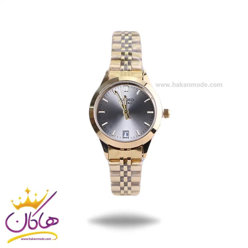 ساعت مچی سیکو زنانه فلزی طلایی صفحه بژ GN 059/27