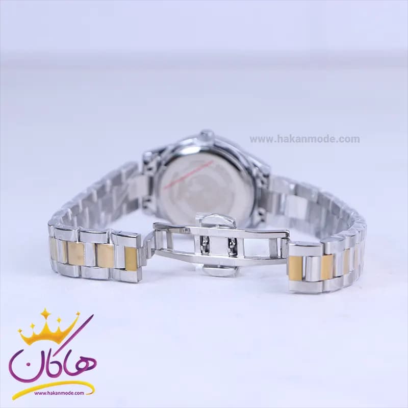 ساعت مچی سیکو زنانه فلزی صفحه مشکی قاب نگین GN 059/4 — تصویر ۲