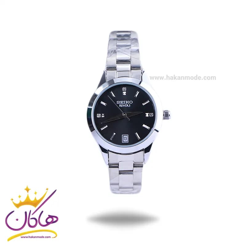 ساعت مچی زنانه سیکو فلزی نقره ای صفحه مشکی GN 059/13