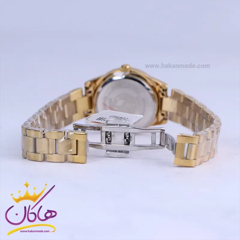 ساعت مچی سیکو زنانه فلزی صفحه سبز قاب نگینی GN 059/43 — تصویر ۲