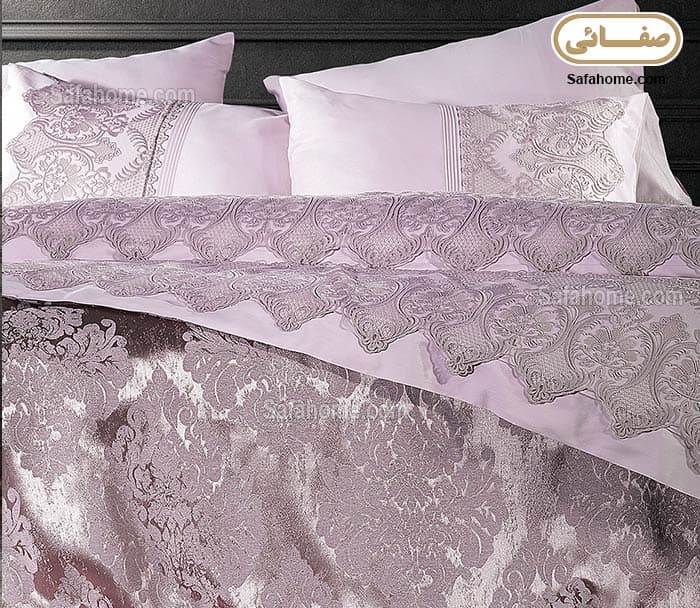 روتختی دو نفره پیکه ۷ تکه طرح کاملیا Zebra Casa صورتی — تصویر ۲