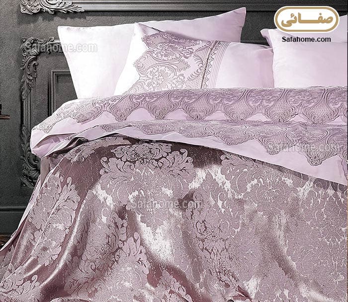روتختی دو نفره پیکه ۷ تکه طرح کاملیا Zebra Casa صورتی — تصویر ۳