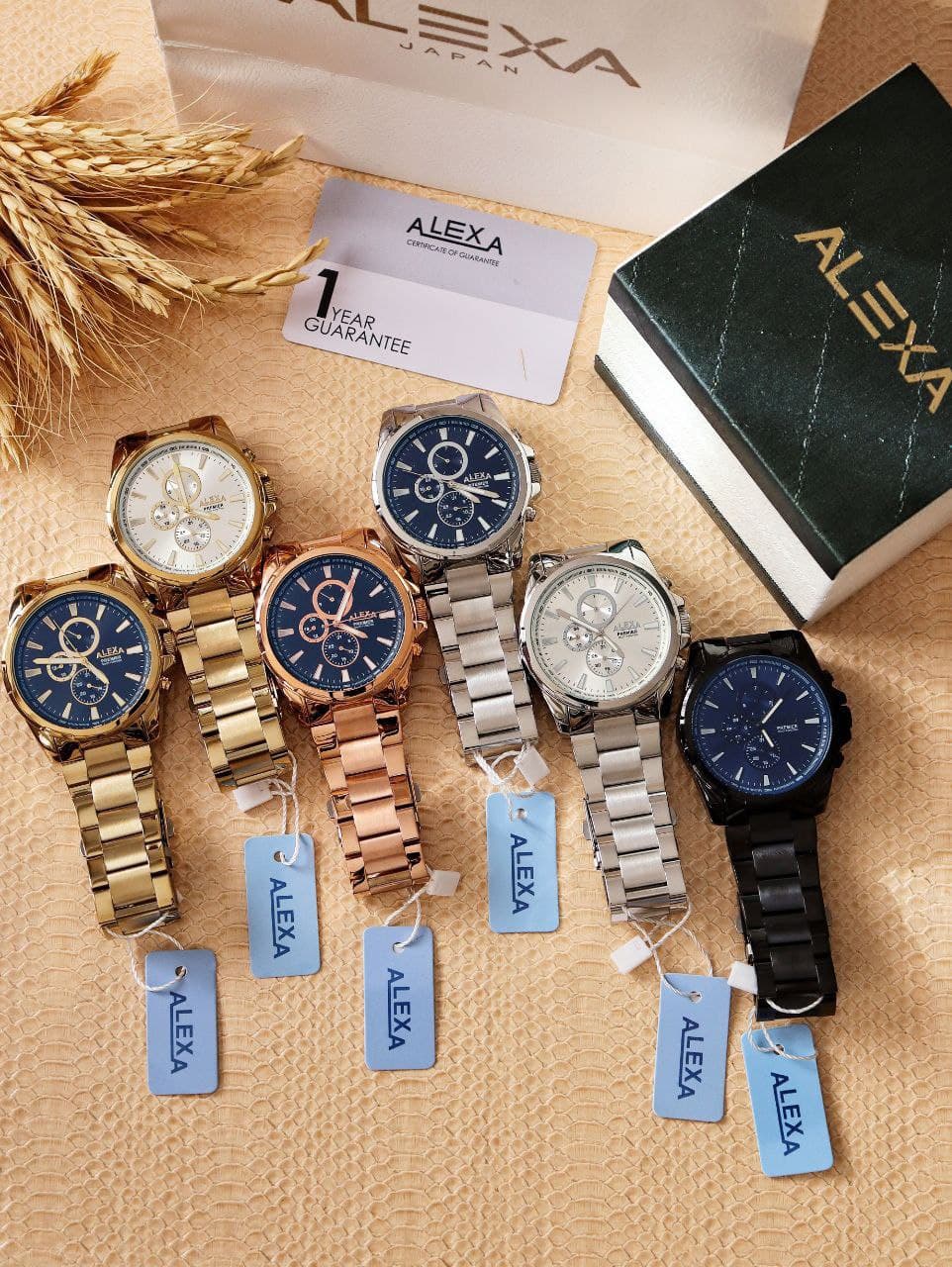 ساعت مردانه الکسا ALEXA مدل 0103 ضدآب موتور ژاپن فول تایم رنگ ثابت کیفیت عالی همراه با جعبه و پاکت اورجینال و یکسال گارانتی شرکتی کد 1921997 — تصویر ۲