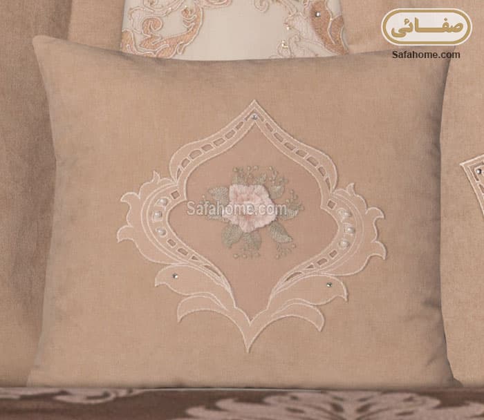 روتختی دو نفره پیکه ۸ تکه طرح النا نسکافه ای — تصویر ۲