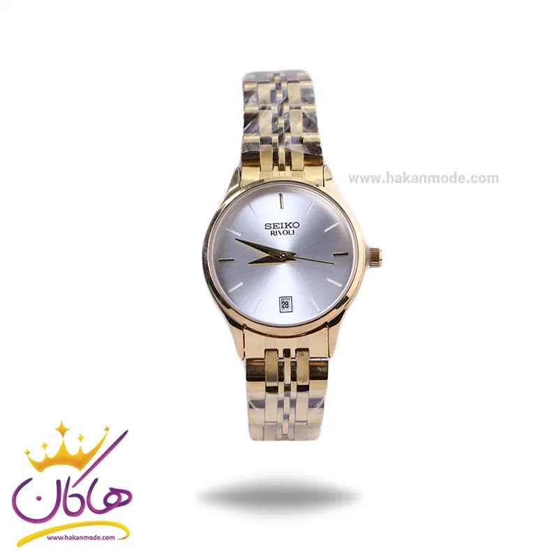 ساعت مچی سیکو زنانه فلزی طلایی صفحه سفید GN 059/41