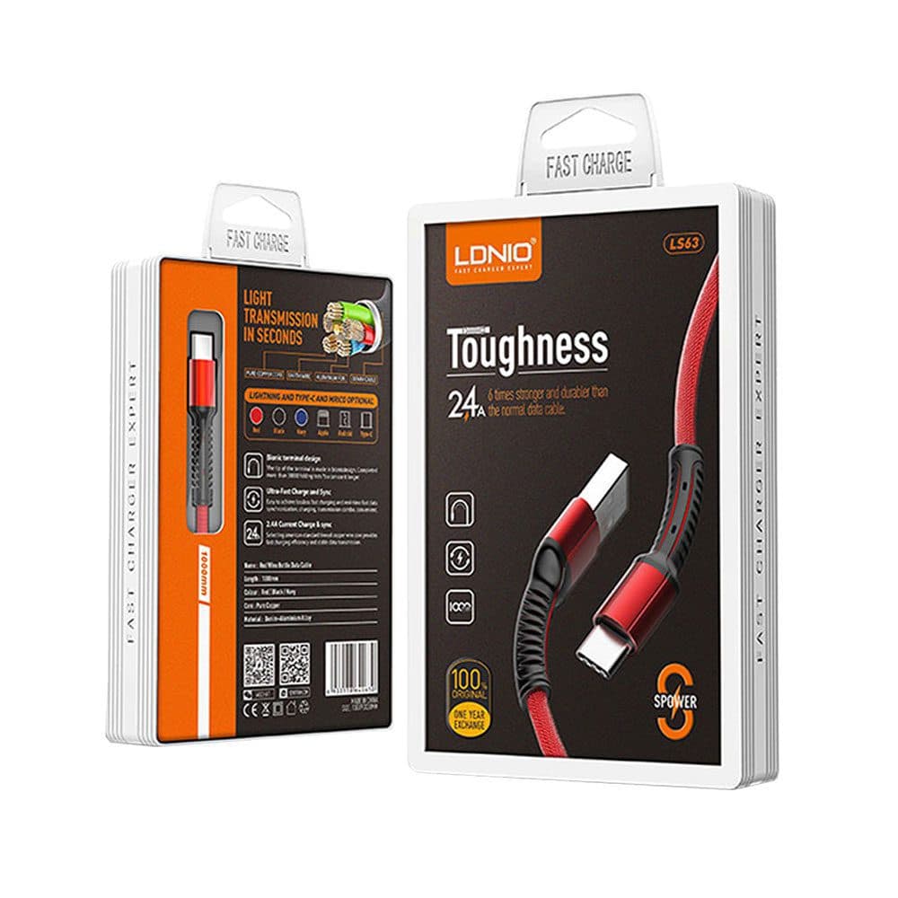 کابل USB به Lightning الدینیو مدل LS63 طول 1 متر — تصویر ۵