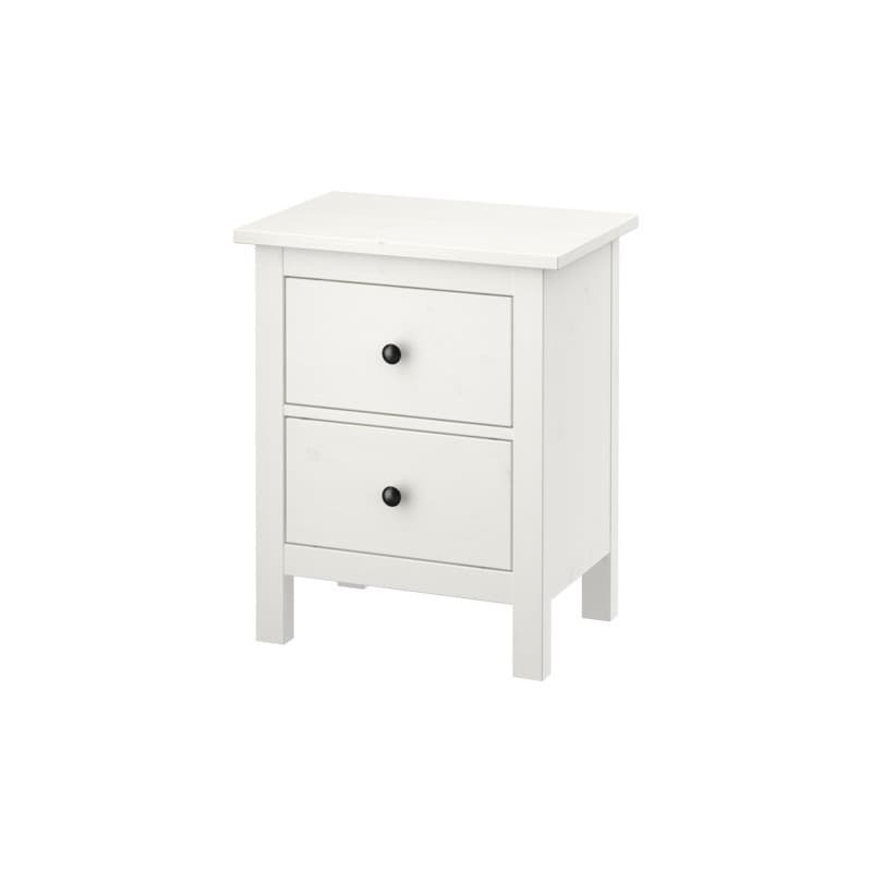 پاتختی دو کشو سفید ایکیا HEMNES
