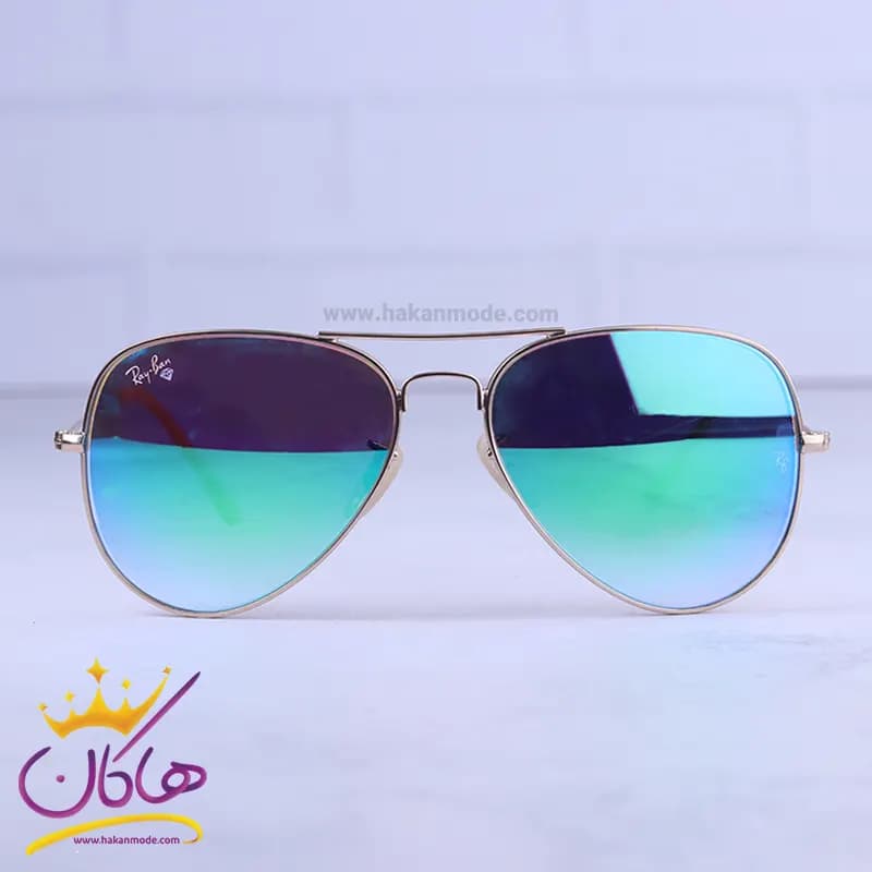 عینک آفتابی ری بن مردانه فلزی شیشه جیوه ای RB 3026/1
