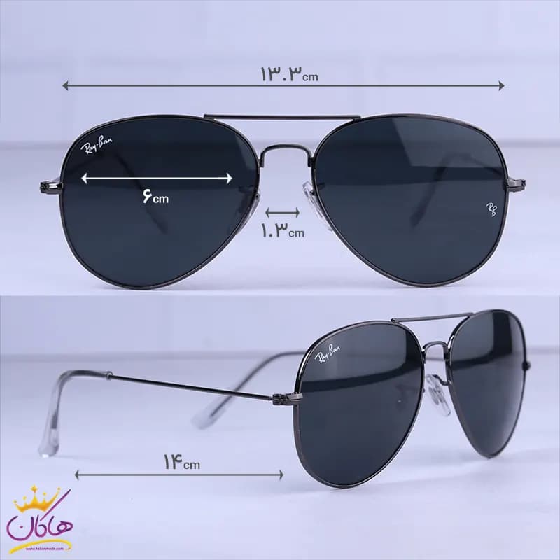 عینک آفتابی ری بن مردانه فلزی خلبانی RB 3025/58/7 — تصویر ۲