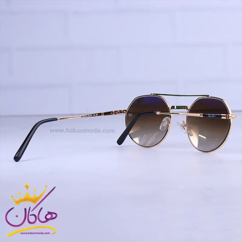 عینک آفتابی مردانه ری بن طلایی شیشه قهوه ای RB8265/3 — تصویر ۴