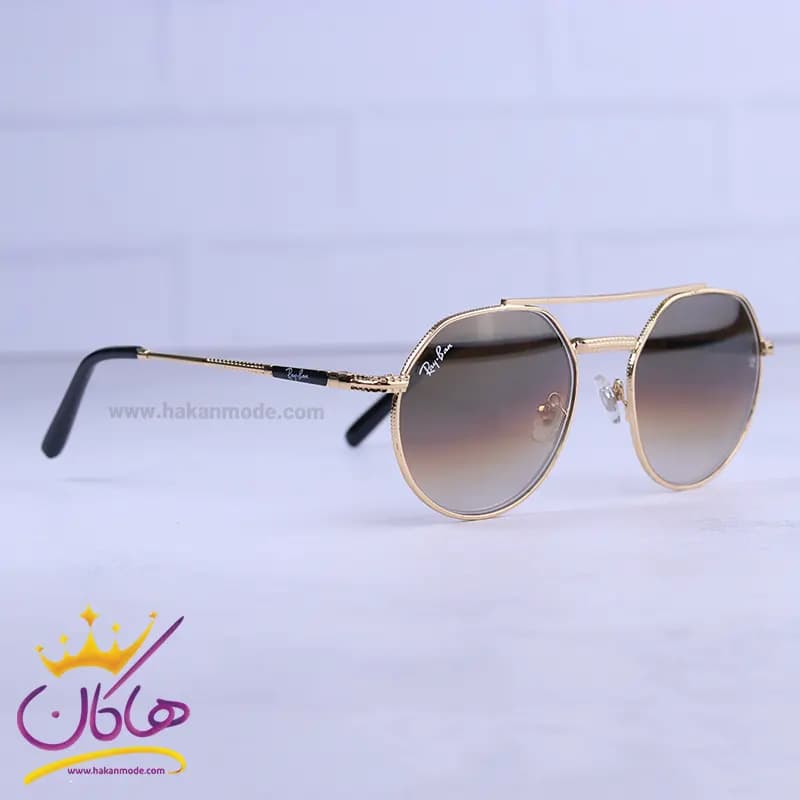 عینک آفتابی مردانه ری بن طلایی شیشه قهوه ای RB8265/3 — تصویر ۳
