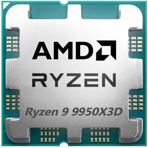 پردازنده کامپیوتر ای ام دی Ryzen 9 9950X3D Box