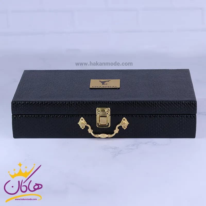 ست کیف چرم و عینک مردانه چرمسال عسلی 181/3 — تصویر ۶