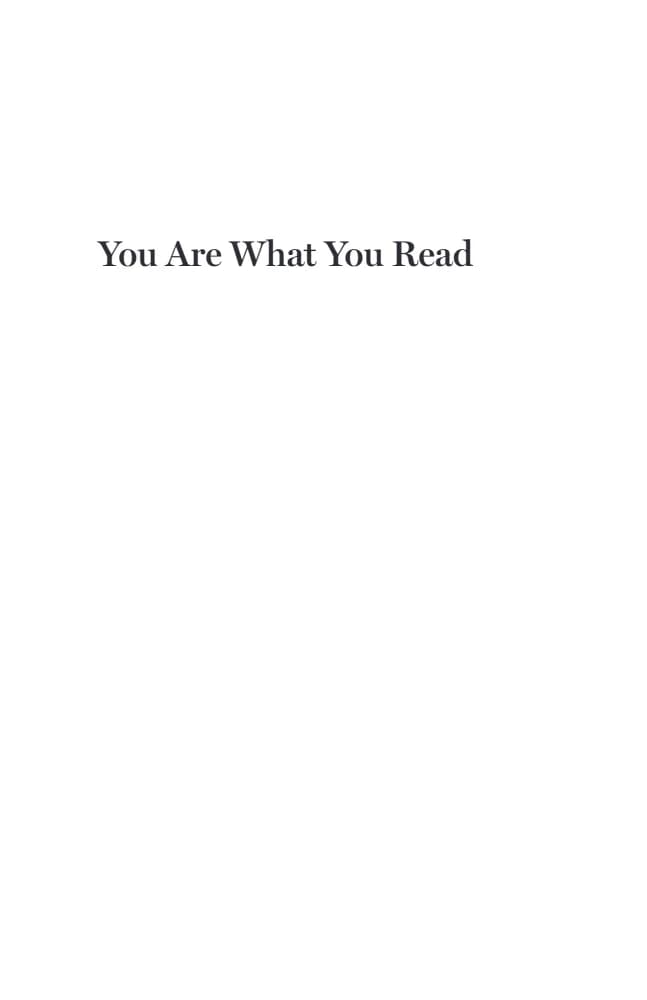 کتاب تو همان چیزی هستی که می خوانی (You Are What You Read) نسخه انگلیسی PDF | رابرت دیانی