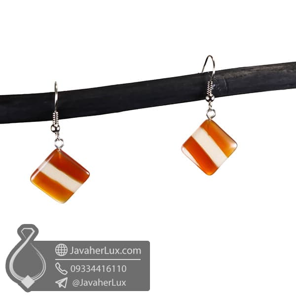 گوشواره سنگ عقیق _ کد : 400386
