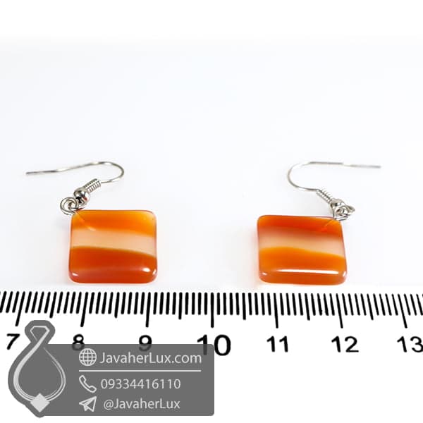 گوشواره سنگ عقیق _ کد : 400386 — تصویر ۴
