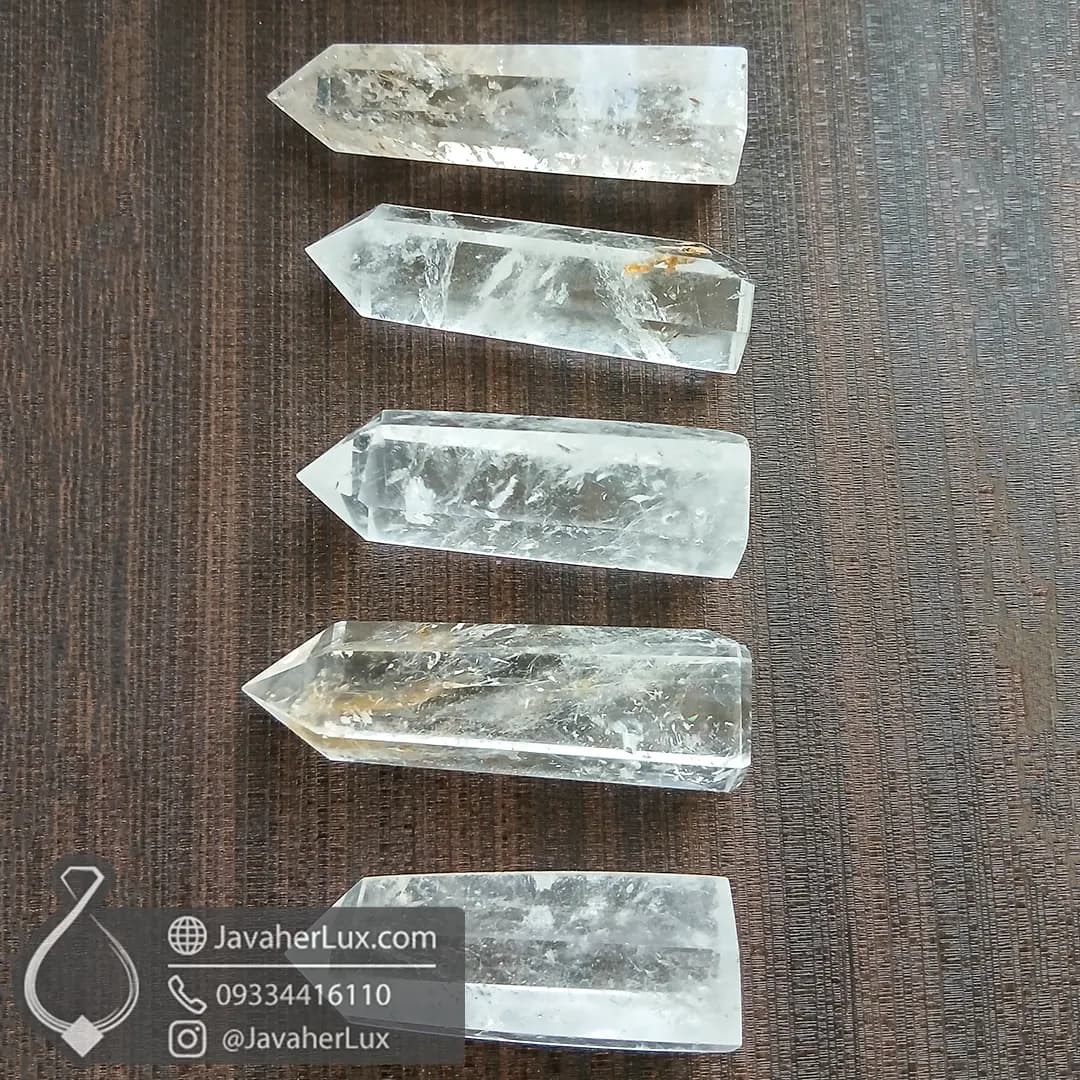 منشور سنگ کریستال کوارتز مدل خوشهر _ کد : 400373 — تصویر ۳