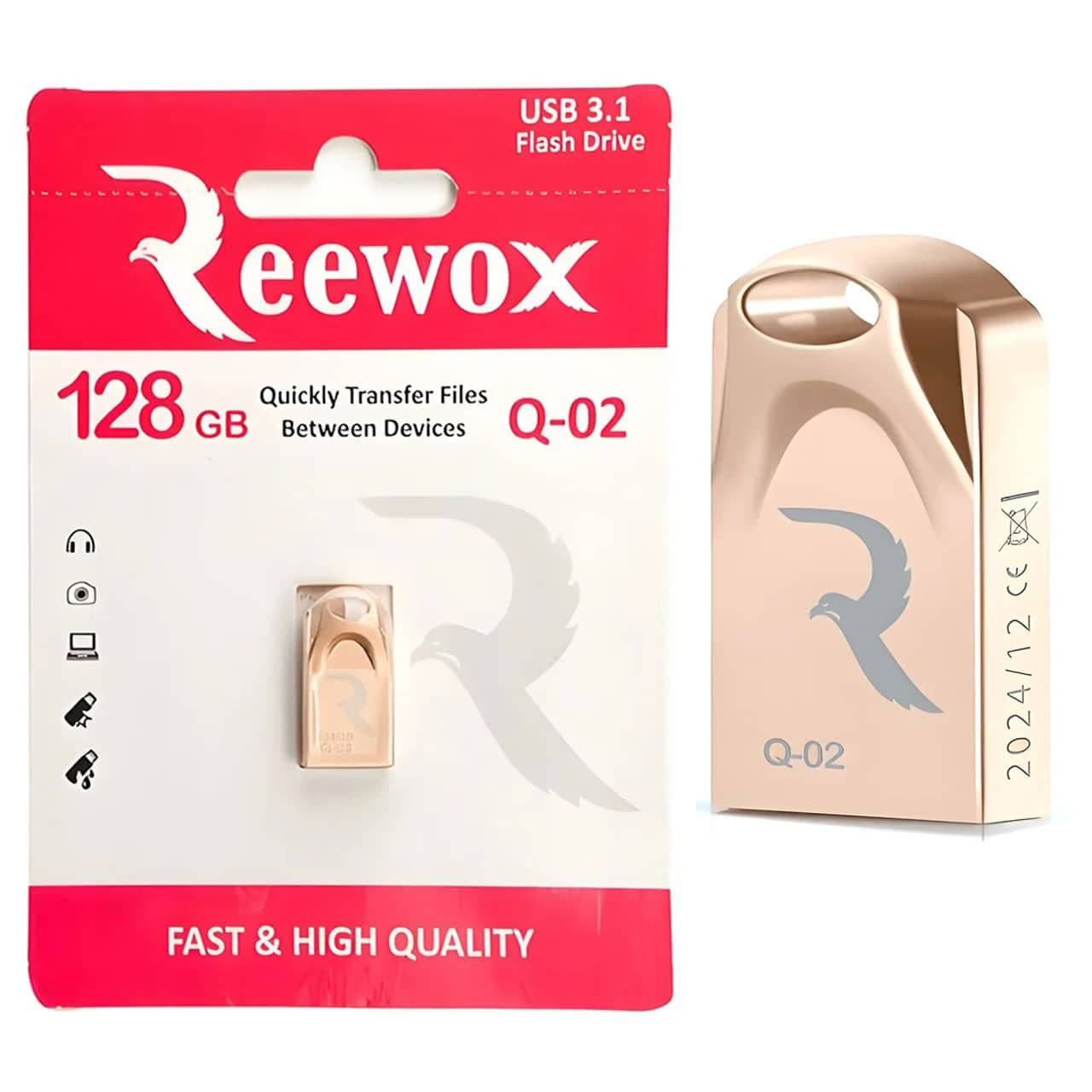 فلش مموری Reewox Q-02 USB 3.2 128GB