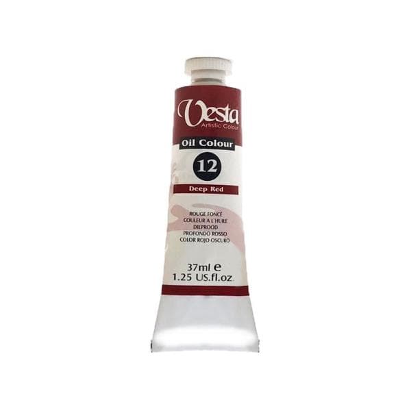 رنگ روغن وستا مدل 12 deep red حجم 37 میلی لیتر