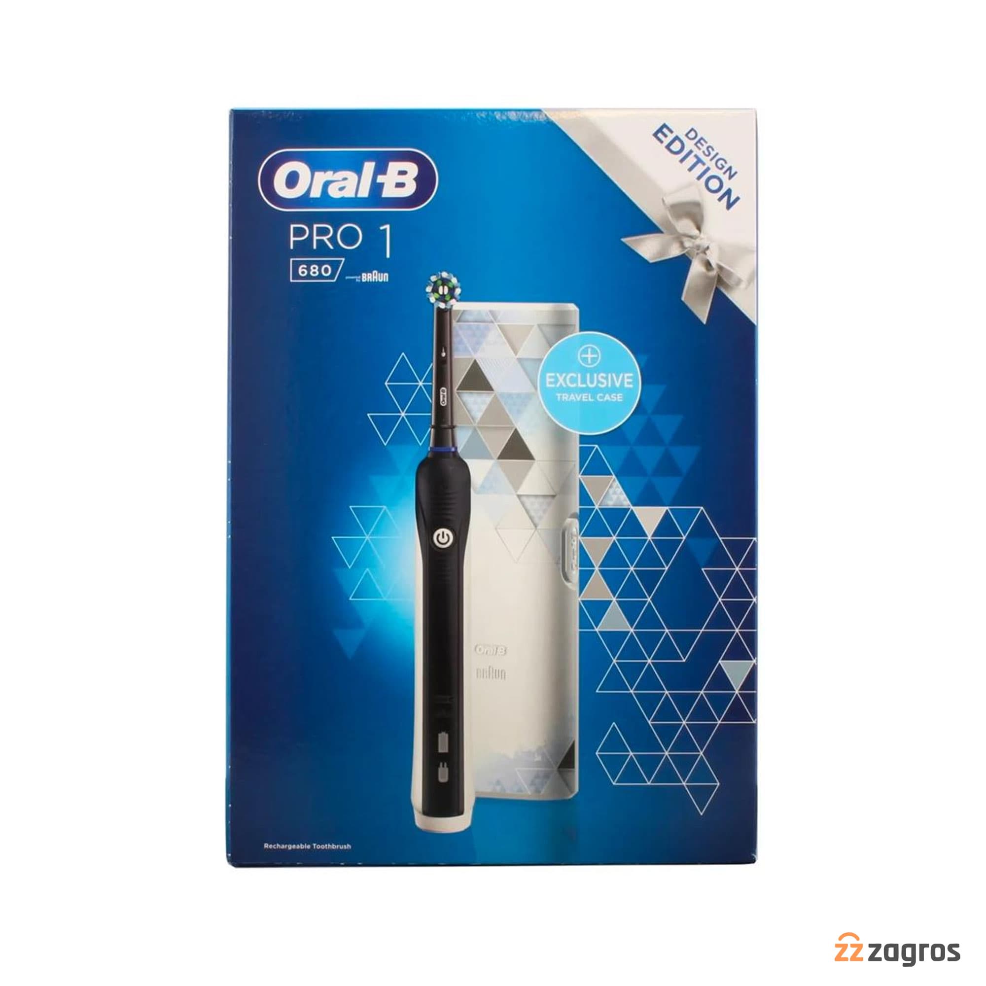 مسواک برقی اورال بی Oral-B مدل Pro 1 رنگ مشکی همراه با کیف مسافرتی — تصویر ۲