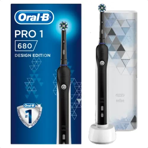 مسواک برقی اورال بی Oral-B مدل Pro 1 رنگ مشکی همراه با کیف مسافرتی