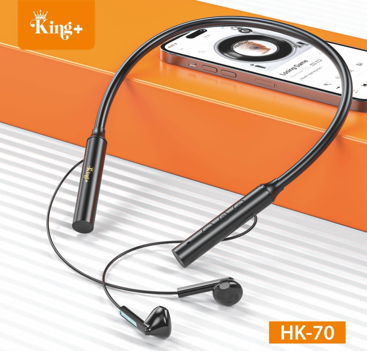 هدفون بلوتوث گردنی کینگ پلاس KING+ HK-70