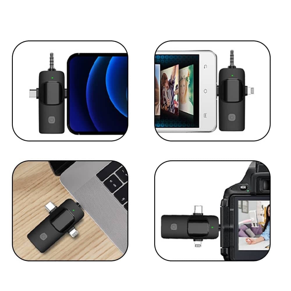 میکروفن یقه ای وایرلس PD-128 Dual — تصویر ۳