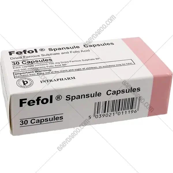 کپسول ففول (فیفول) اینترافارم ۳۰ عددی FEFOL — تصویر ۲
