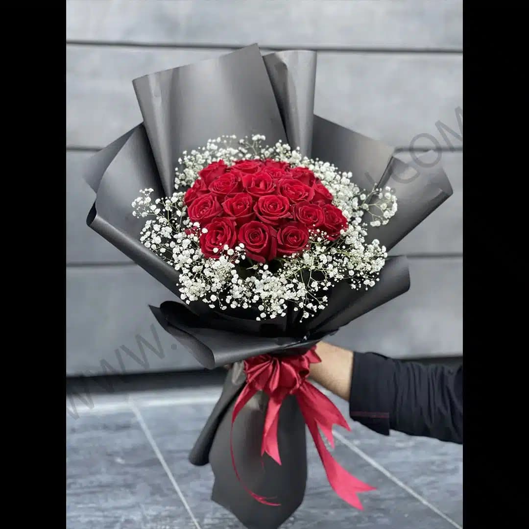 دسته گل 20 شاخه با عروس — تصویر ۲