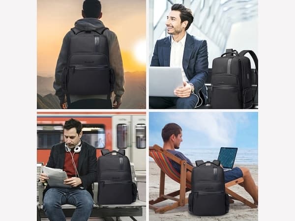کوله پشتی مسافرتی ضد آب یو اس بی دار لپ تاپ 15.6 اینچ بنج Bange BG-2603 — تصویر ۸