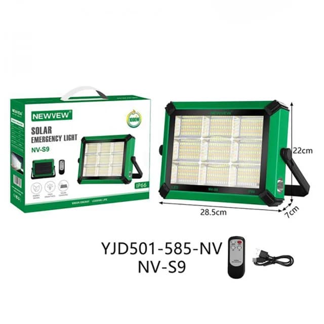 پروژکتور LED شارژی NEWVEW مدل NV-S9 خورشیدی — تصویر ۳