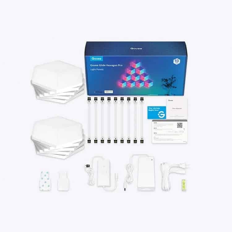 پنل روشنایی هوشمند 10 قطعه Govee Glide Hexa Pro — تصویر ۳