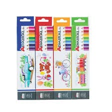 مداد رنگی 6 رنگ آدمیرال مدل MDF — تصویر ۲