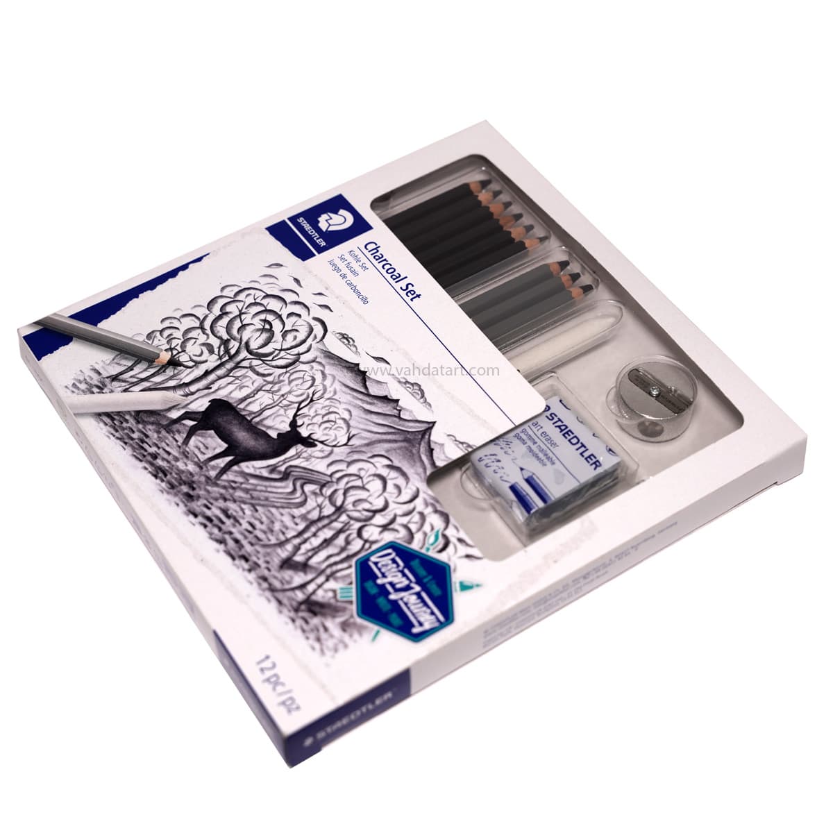 مداد طراحی استدلر لوموگراف مدل Charcoal Set — تصویر ۴