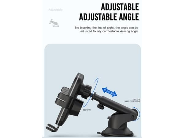 هولدر و شارژر وایرلس داخل خودرو 15 وات ایکس‌او XO car holder WX027 with inductive charging — تصویر ۵