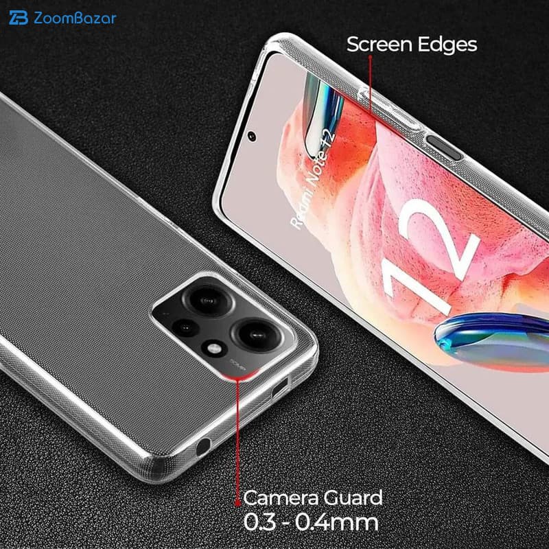 قاب اپیکوی مدل Transparent Clear مناسب برای گوشی موبایل شیائومی Redmi Note 12 4G — تصویر ۸